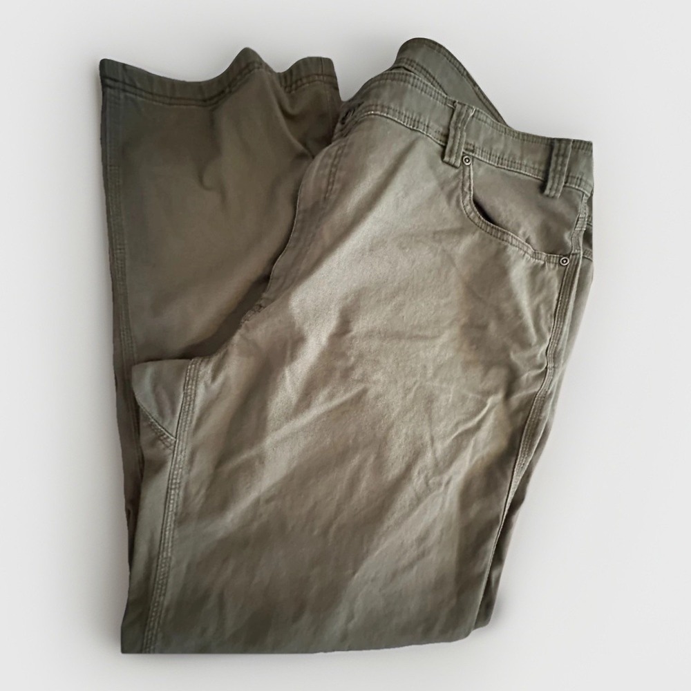 Duluth Flex Fire Hose Pants 44x32 Relaxed Fit Workwear‎ Stretch Green 46x32